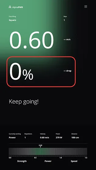Lifting velocity